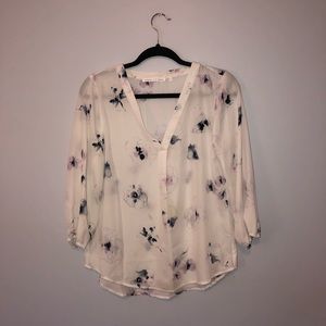 White floral blouse